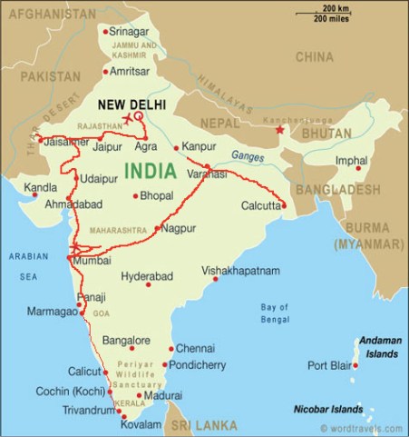 India map route