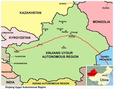 Uyghur Xinjiang route