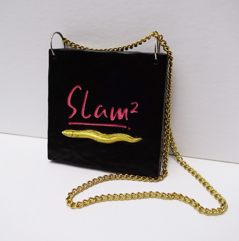 Trophäe Slamquadrat - Keramikguss und Acryl, ca. 18 x 18cm