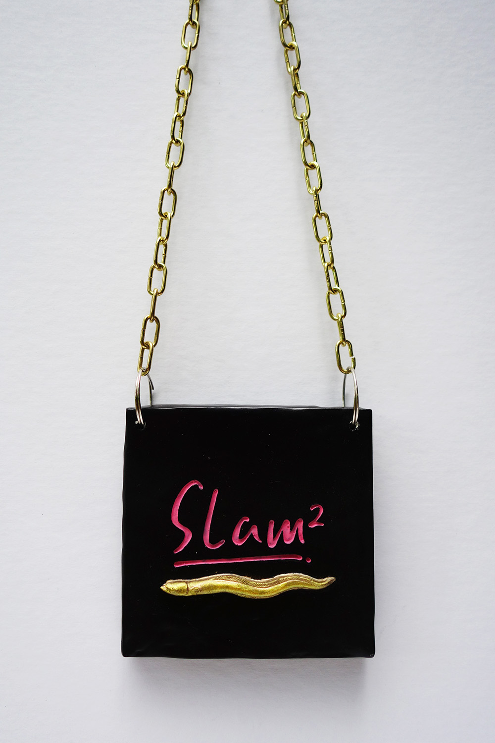 Trophäe Slamquadrat - Keramikguss und Acryl, ca. 18 x 18cm